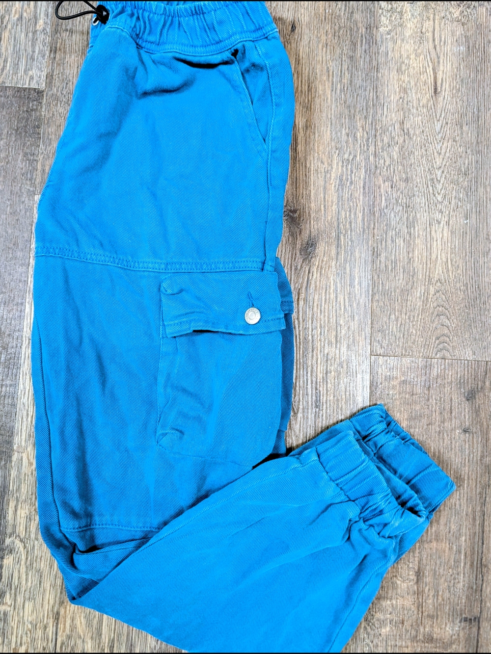 Forever 21 Bright Blue Cargo Jogger Pants